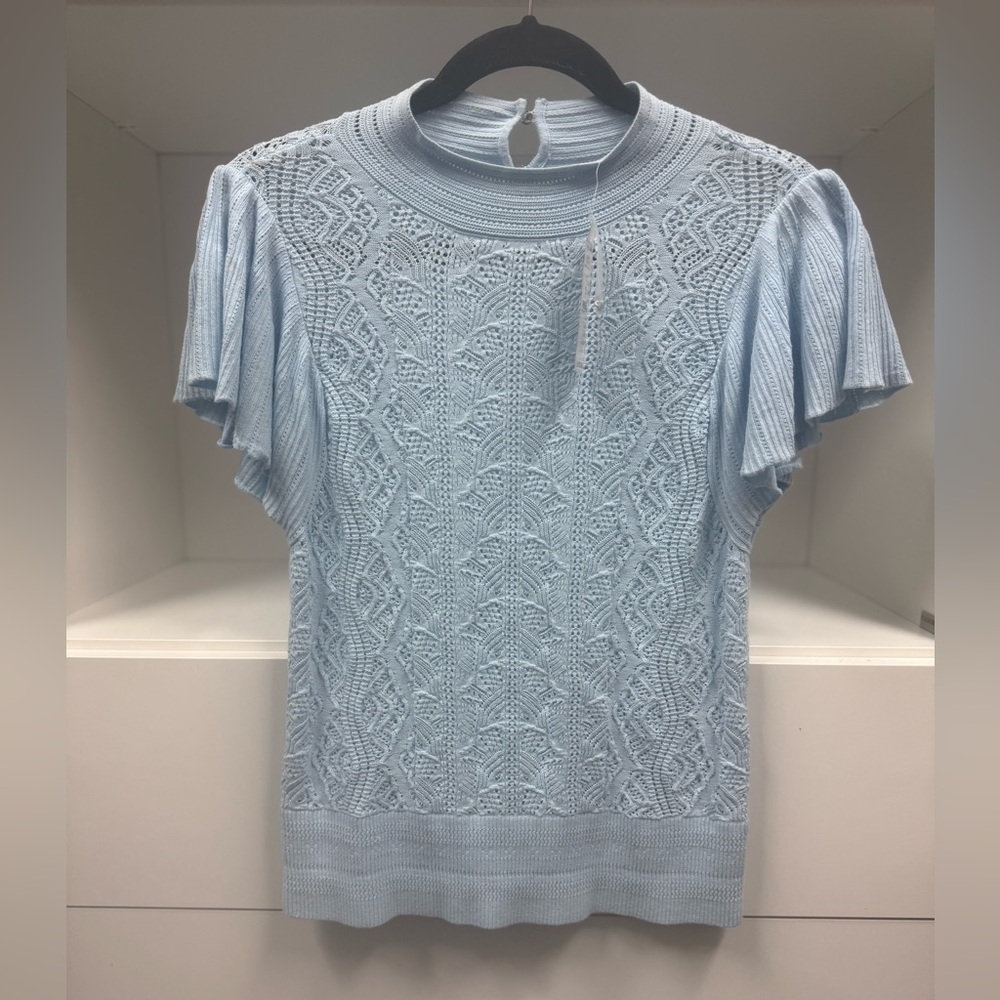 WHBM Lace Knit Top